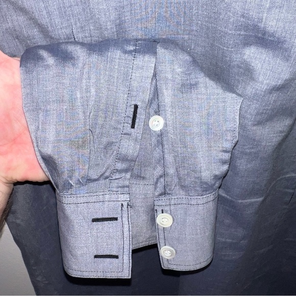 J Crew The Perfect Shirt Size 10 Blue 100% Cotton Work Office Western LS y2k - Picture 5 of 5